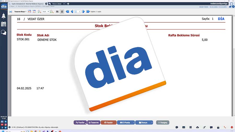 Dia'da-Stok-Raf-Bekleme-Raporu